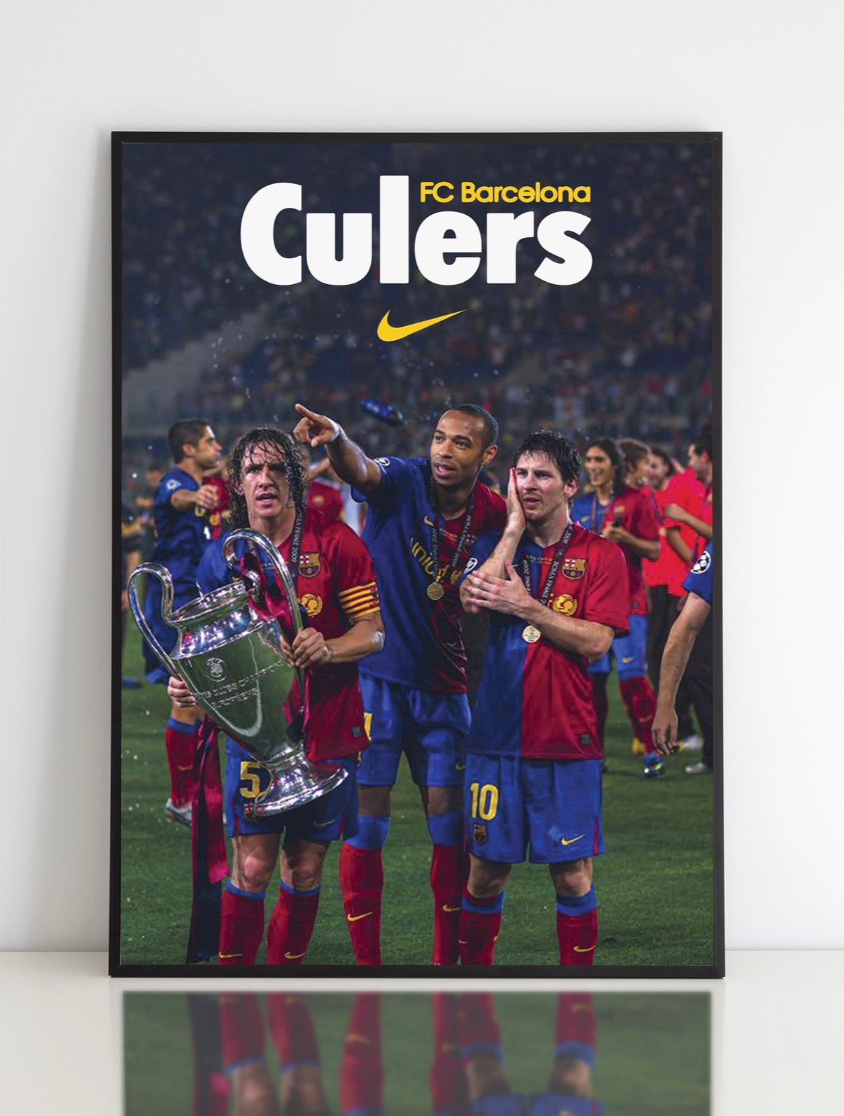 Messi, Thierry Henry And Puyol Poster Print