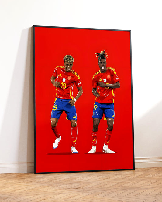 Lamine Yamal X Nico Williams Poster Print