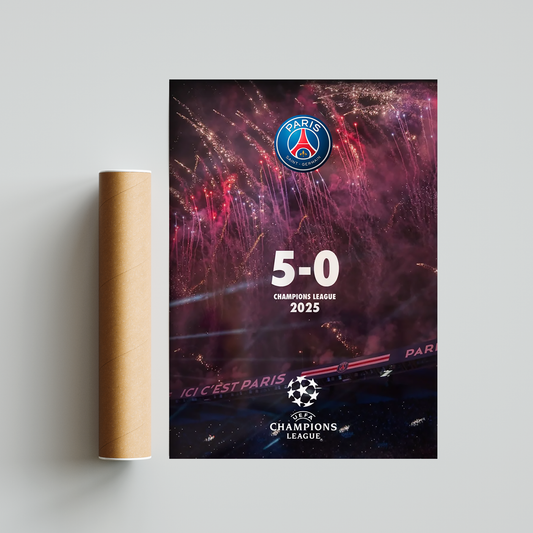 PSG Champions League 24/25 Final Poster Print