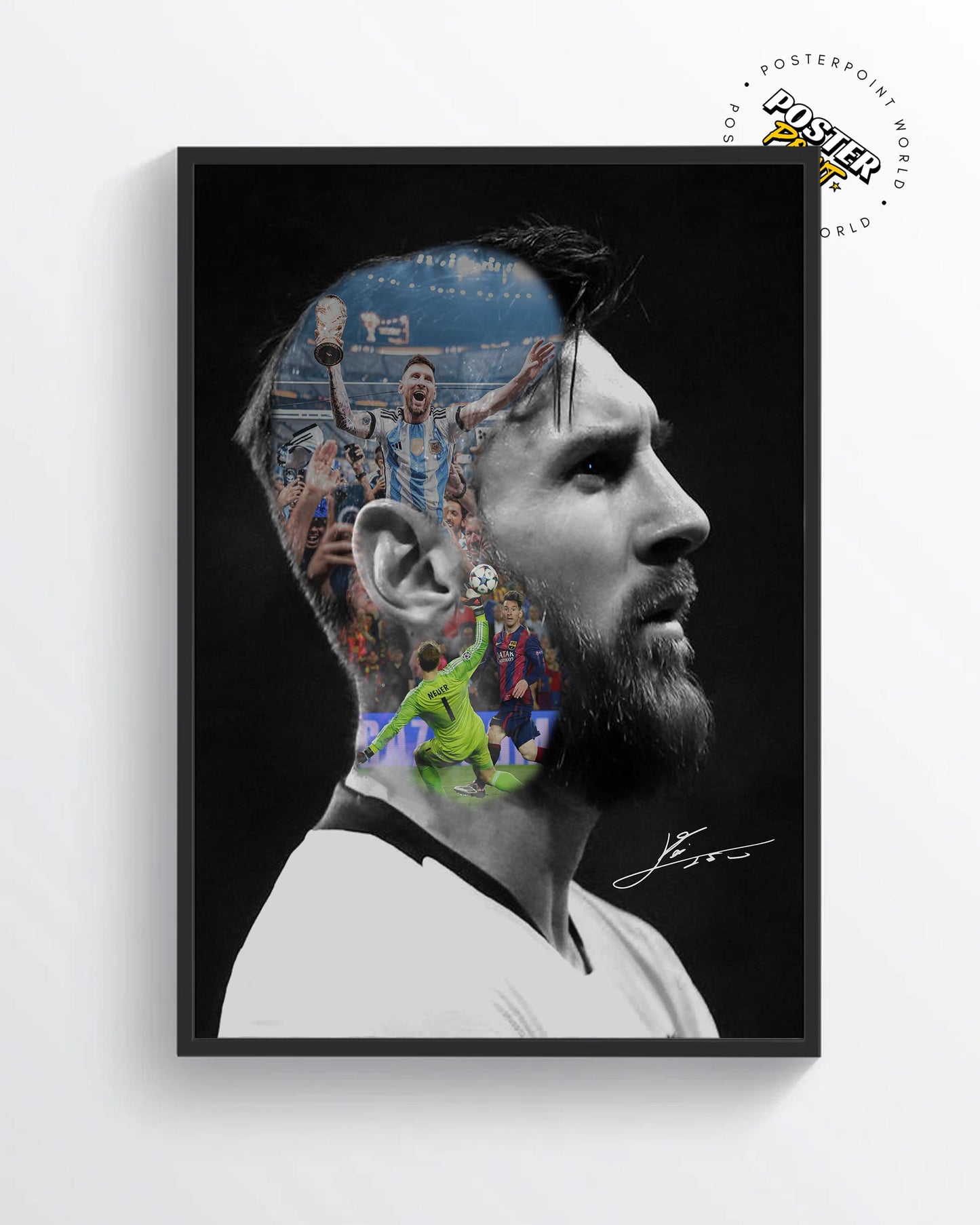 Affiche imprimée Messi