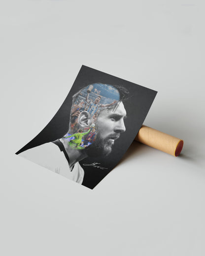 Affiche imprimée Messi