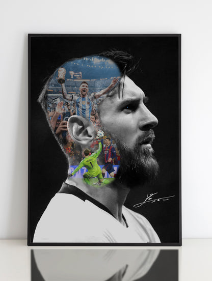 Affiche imprimée Messi