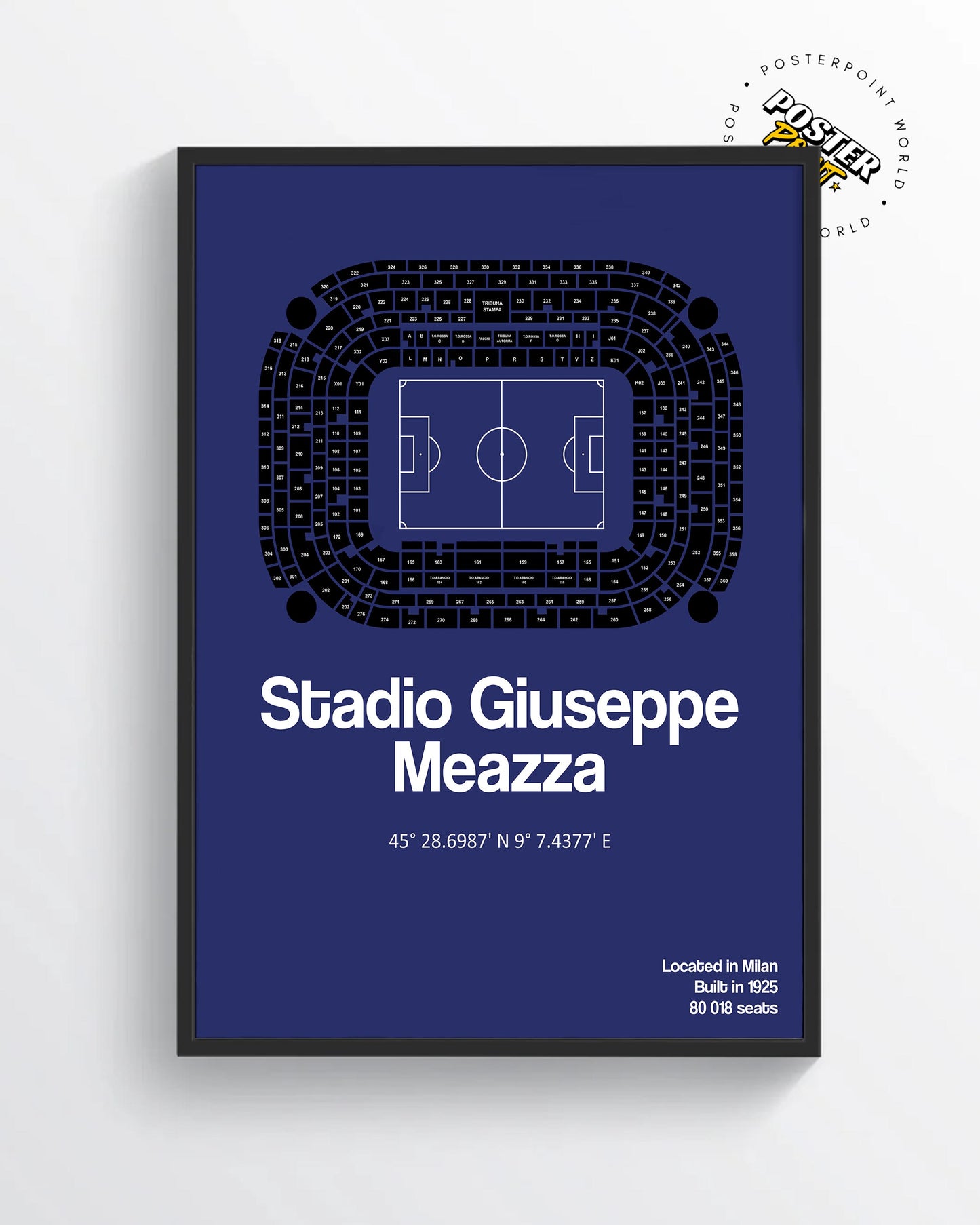 Inter Milan San Siro Stadium Poster Print