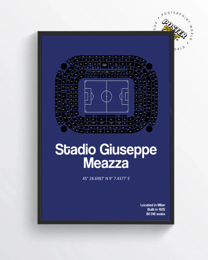Inter Milan San Siro Stadium Poster Print
