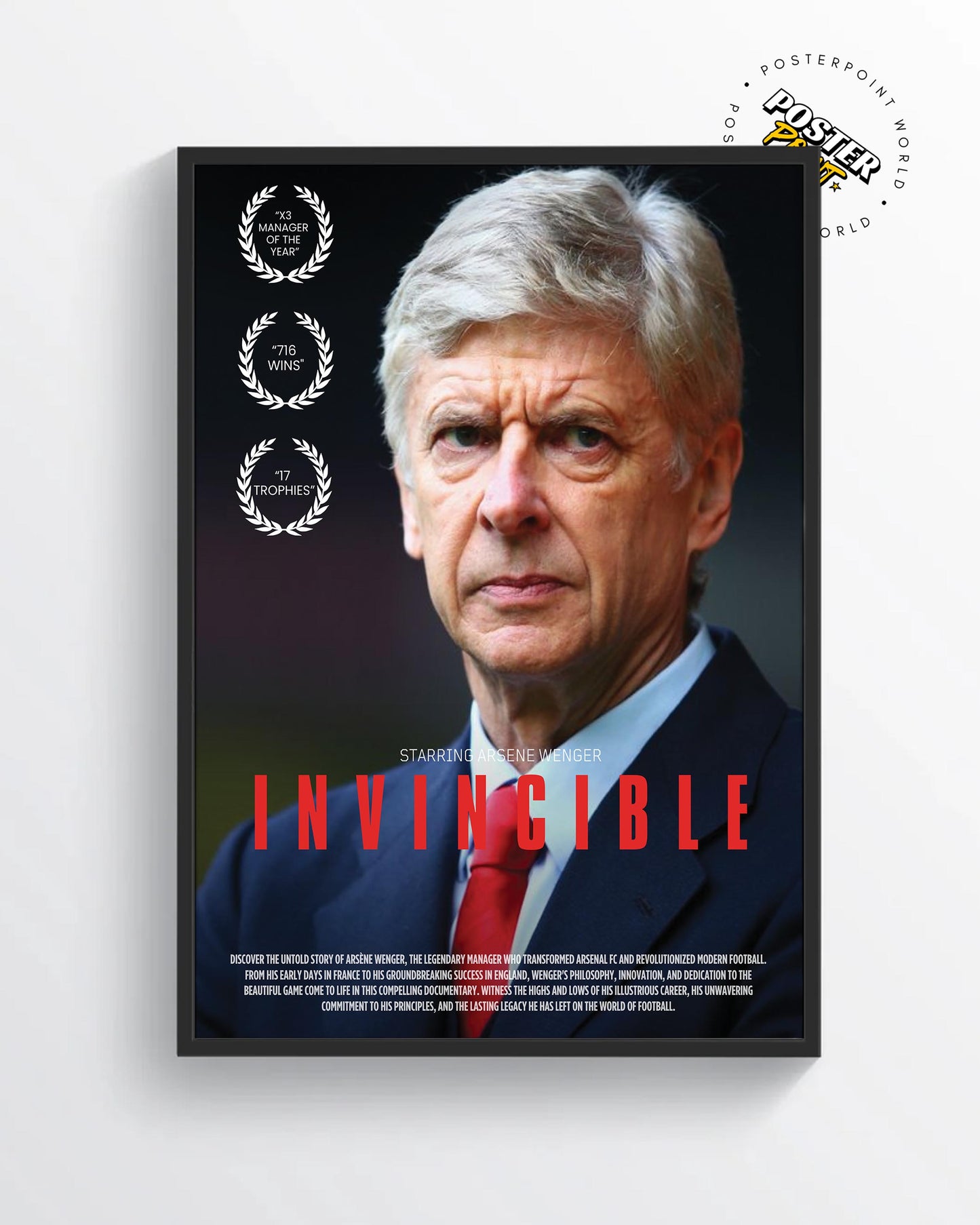 Affiche imprimée d'Arsène Wenger