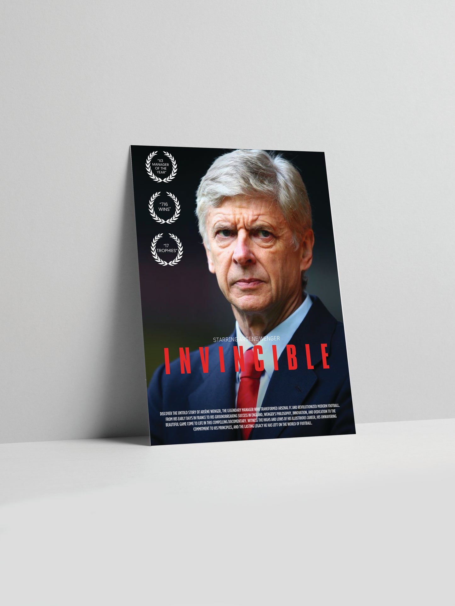 Affiche imprimée d'Arsène Wenger