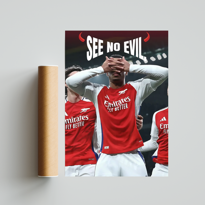 Arsenal See No Evil Poster Print